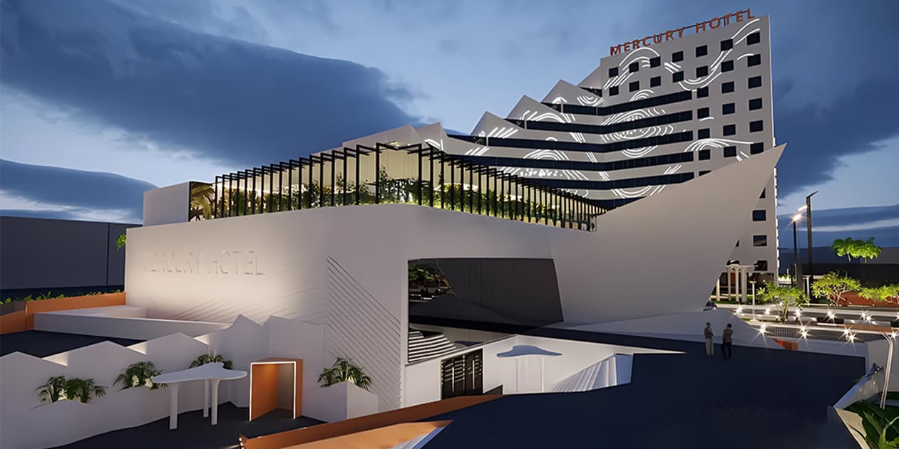 نمای خارجی هتل مرکوری کیش