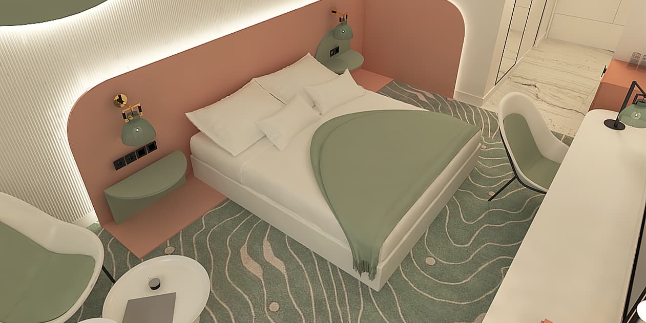 نمای اتاق خواب هتل