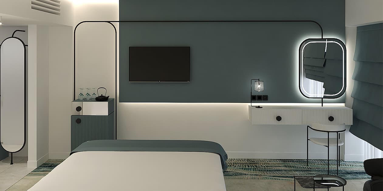 نمای اتاق خواب هتل